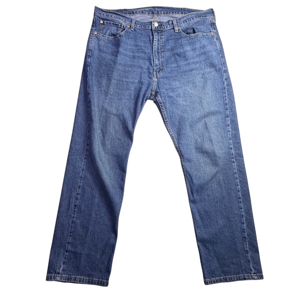 Levis 505 Regular Fit Straight Leg Jeans Mens 40x30 Medium Wash Denim-2410